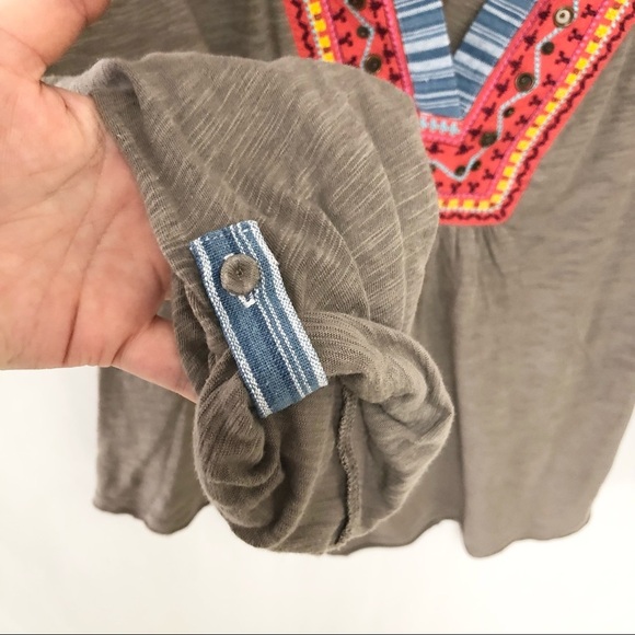 Anthropologie Meadow Rue Cuoco Henley Top Sz S - Picture 4 of 10